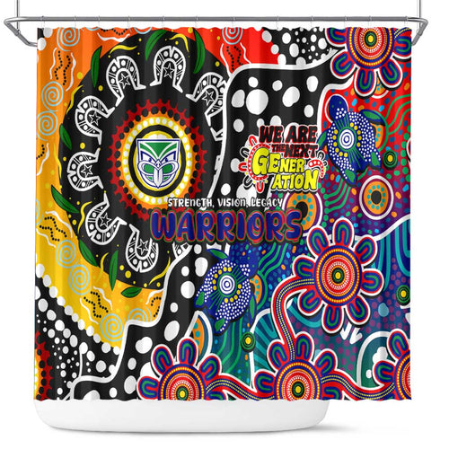 New Zealand Warriors NRL Celebrating 50 Years of Naidoc Shower Curtain NAIDOC Week 2025 Aboriginal