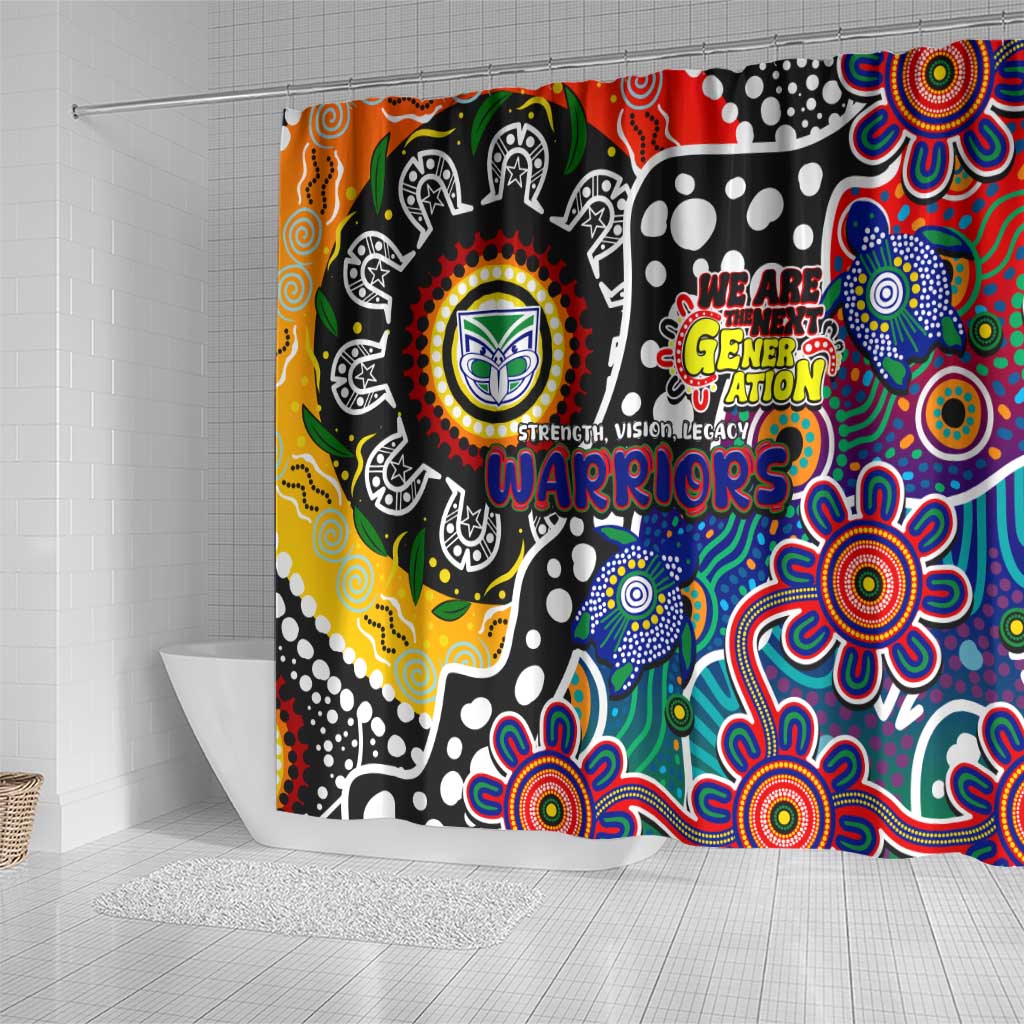 New Zealand Warriors NRL Celebrating 50 Years of Naidoc Shower Curtain NAIDOC Week 2025 Aboriginal
