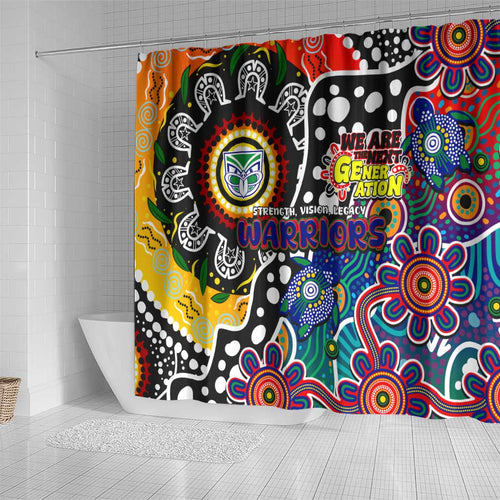 New Zealand Warriors NRL Celebrating 50 Years of Naidoc Shower Curtain NAIDOC Week 2025 Aboriginal