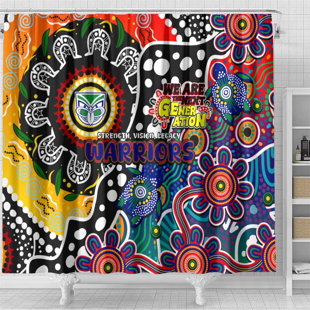 New Zealand Warriors NRL Celebrating 50 Years of Naidoc Shower Curtain NAIDOC Week 2025 Aboriginal