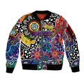 Personalised New Zealand Warriors NRL Celebrating 50 Years of Naidoc Sleeve Zip Bomber Jacket NAIDOC Week 2025 Aboriginal