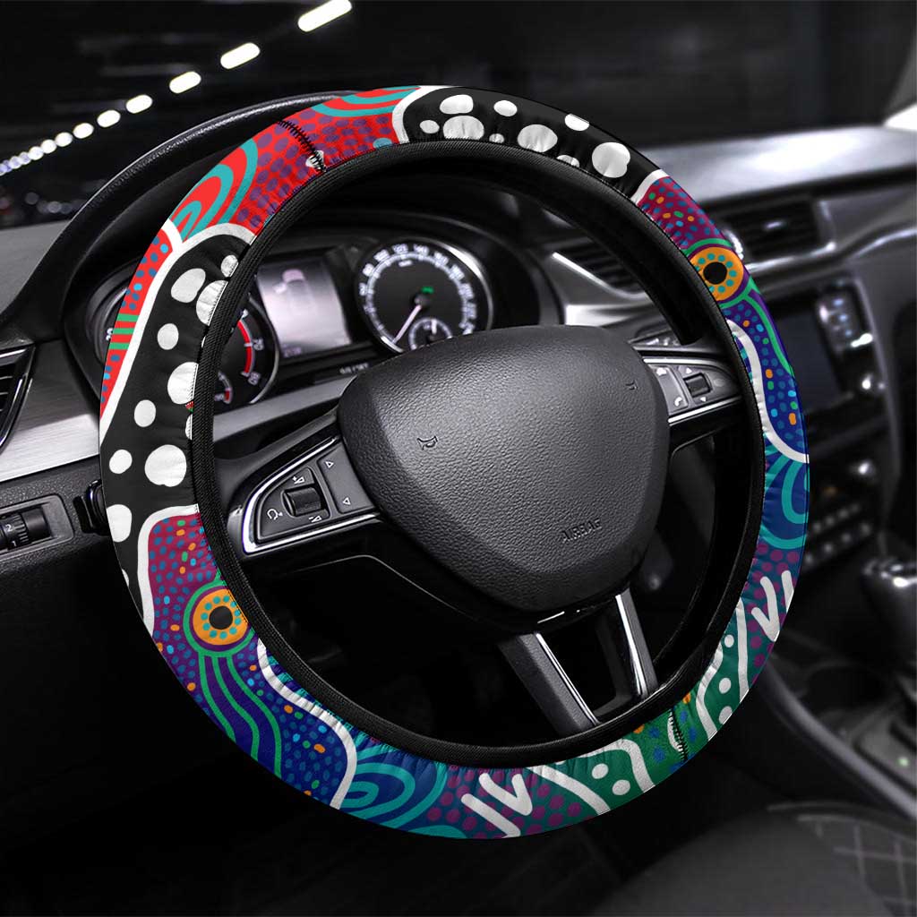 New Zealand Warriors NRL Celebrating 50 Years of Naidoc Steering Wheel Cover NAIDOC Week 2025 Aboriginal