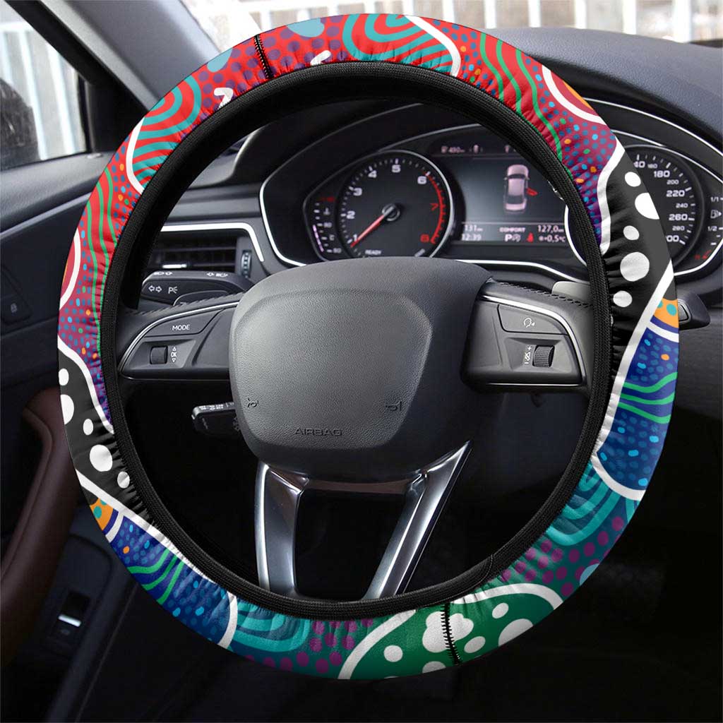 New Zealand Warriors NRL Celebrating 50 Years of Naidoc Steering Wheel Cover NAIDOC Week 2025 Aboriginal