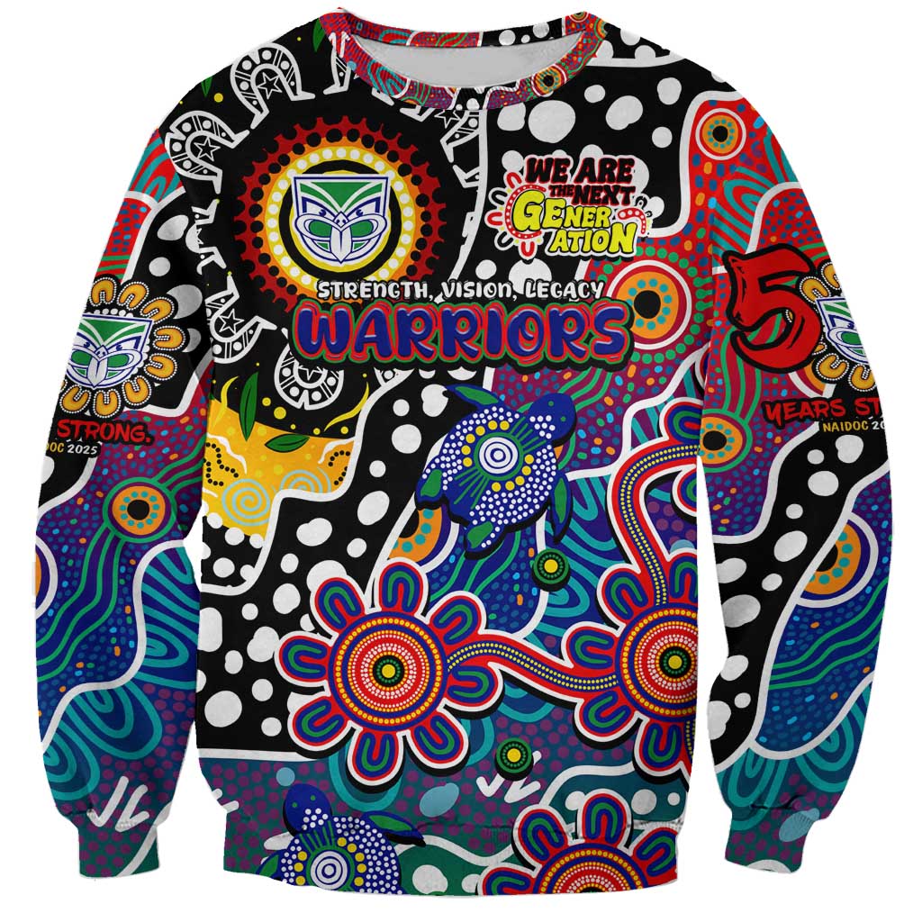 Personalised New Zealand Warriors NRL Celebrating 50 Years of Naidoc Sweatshirt NAIDOC Week 2025 Aboriginal