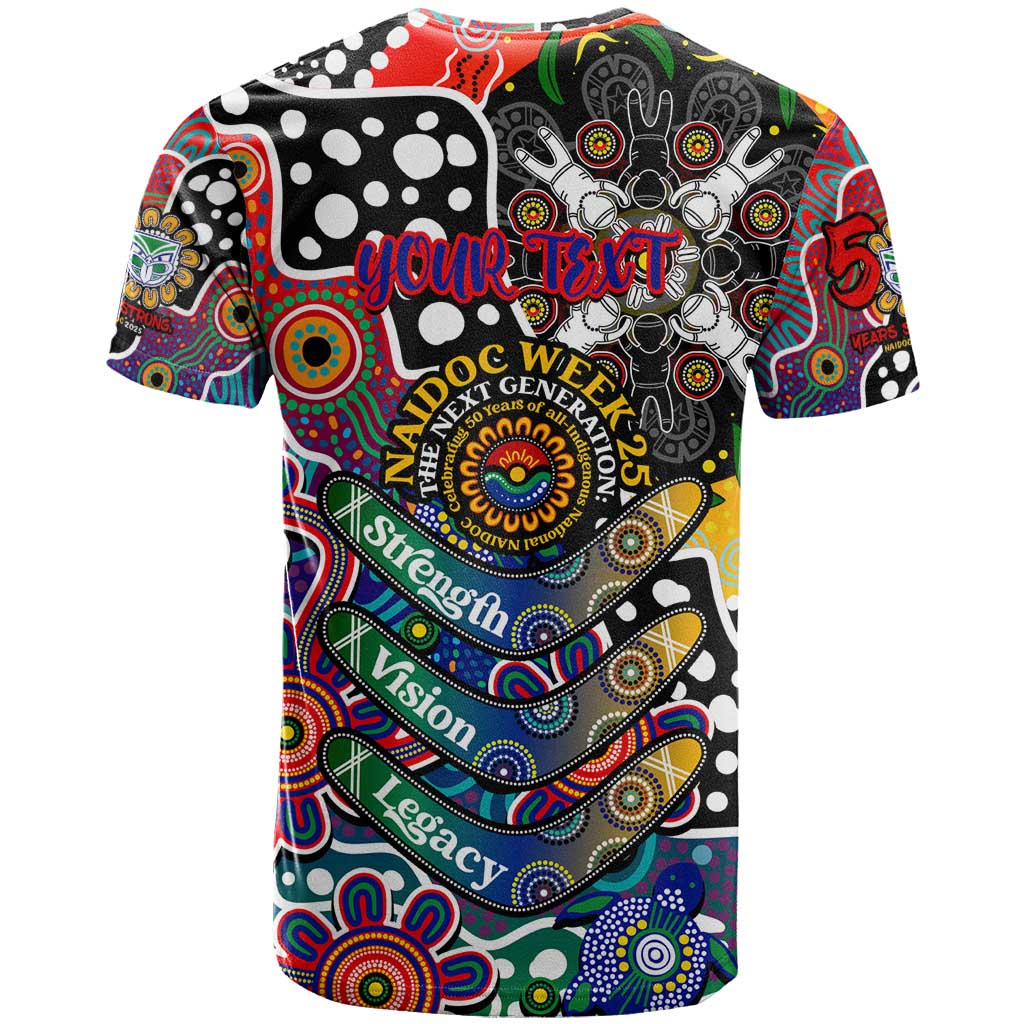 Personalised New Zealand Warriors NRL Celebrating 50 Years of Naidoc T Shirt NAIDOC Week 2025 Aboriginal