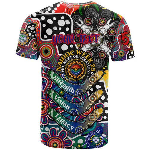 Personalised New Zealand Warriors NRL Celebrating 50 Years of Naidoc T Shirt NAIDOC Week 2025 Aboriginal