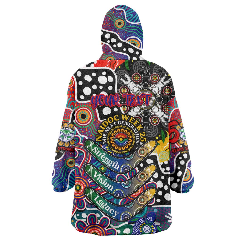 Personalised New Zealand Warriors NRL Celebrating 50 Years of Naidoc Wearable Blanket Hoodie NAIDOC Week 2025 Aboriginal