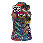 Personalised New Zealand Warriors NRL Celebrating 50 Years of Naidoc Women Sleeveless Polo Shirt NAIDOC Week 2025 Aboriginal