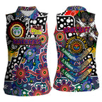 Personalised New Zealand Warriors NRL Celebrating 50 Years of Naidoc Women Sleeveless Polo Shirt NAIDOC Week 2025 Aboriginal