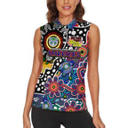 Personalised New Zealand Warriors NRL Celebrating 50 Years of Naidoc Women Sleeveless Polo Shirt NAIDOC Week 2025 Aboriginal