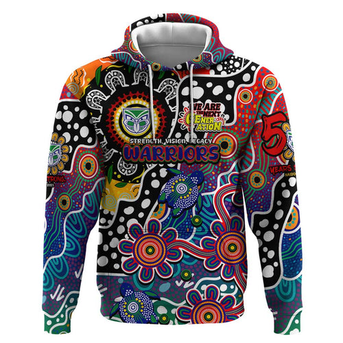 Personalised New Zealand Warriors NRL Celebrating 50 Years of Naidoc Zip Hoodie NAIDOC Week 2025 Aboriginal