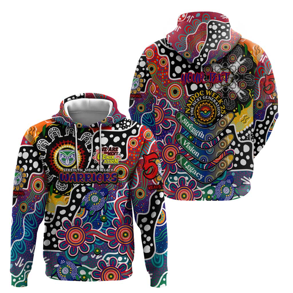 Personalised New Zealand Warriors NRL Celebrating 50 Years of Naidoc Zip Hoodie NAIDOC Week 2025 Aboriginal