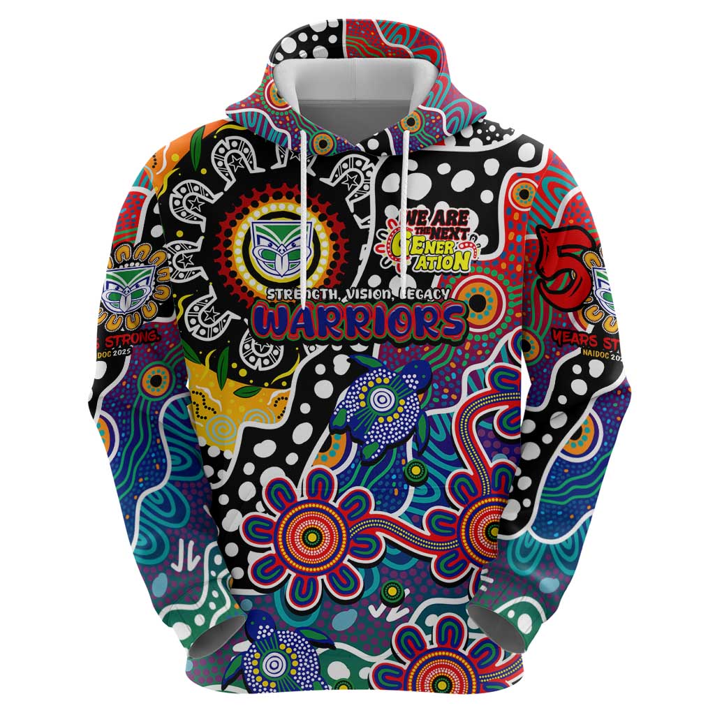 Personalised New Zealand Warriors NRL Celebrating 50 Years of Naidoc Zip Hoodie NAIDOC Week 2025 Aboriginal
