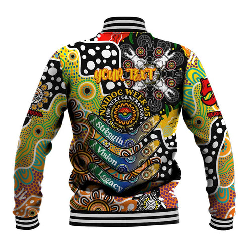 Personalised Tigers NRL Celebrating 50 Years of Naidoc Baseball Jacket NAIDOC Week 2025 Aboriginal