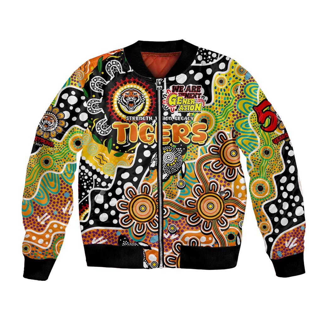 Personalised Tigers NRL Celebrating 50 Years of Naidoc Bomber Jacket NAIDOC Week 2025 Aboriginal