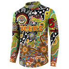 Personalised Tigers NRL Celebrating 50 Years of Naidoc Button Sweatshirt NAIDOC Week 2025 Aboriginal