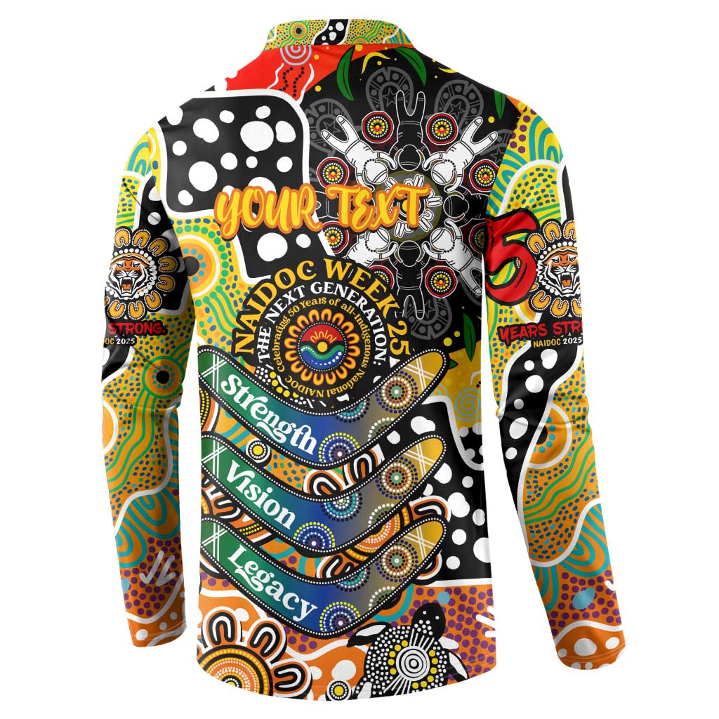 Personalised Tigers NRL Celebrating 50 Years of Naidoc Button Sweatshirt NAIDOC Week 2025 Aboriginal