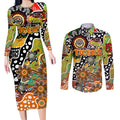 Personalised Tigers NRL Celebrating 50 Years of Naidoc Couples Matching Long Sleeve Bodycon Dress and Long Sleeve Button Shirt NAIDOC Week 2025 Aboriginal