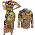 Personalised Tigers NRL Celebrating 50 Years of Naidoc Couples Matching Short Sleeve Bodycon Dress and Long Sleeve Button Shirt NAIDOC Week 2025 Aboriginal