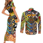 Personalised Tigers NRL Celebrating 50 Years of Naidoc Couples Matching Short Sleeve Bodycon Dress and Long Sleeve Button Shirt NAIDOC Week 2025 Aboriginal