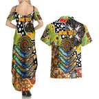 Personalised Tigers NRL Celebrating 50 Years of Naidoc Couples Matching Summer Maxi Dress and Hawaiian Shirt NAIDOC Week 2025 Aboriginal