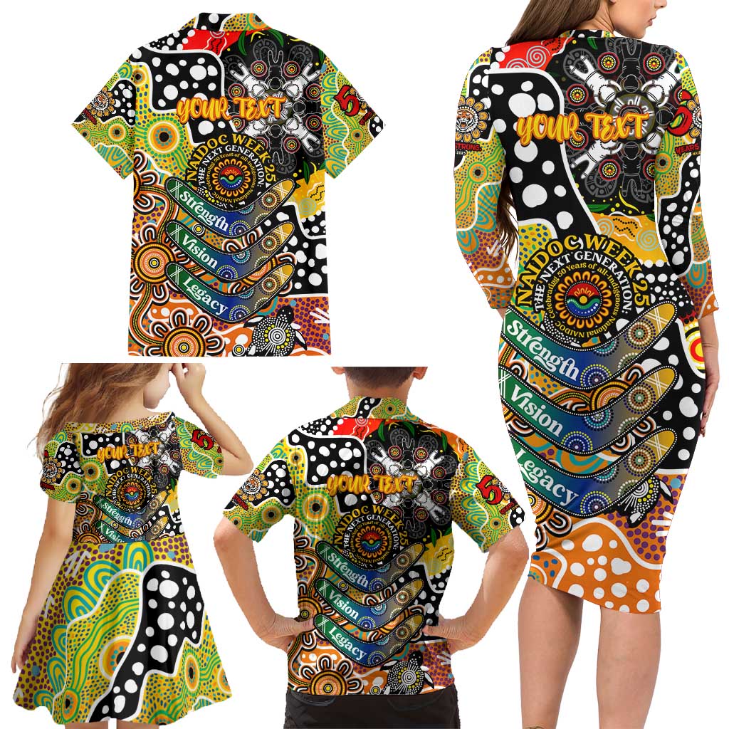 Personalised Tigers NRL Celebrating 50 Years of Naidoc Family Matching Long Sleeve Bodycon Dress and Hawaiian Shirt NAIDOC Week 2025 Aboriginal