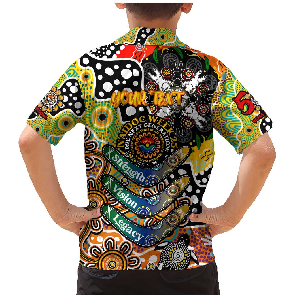 Personalised Tigers NRL Celebrating 50 Years of Naidoc Family Matching Mermaid Dress and Hawaiian Shirt NAIDOC Week 2025 Aboriginal