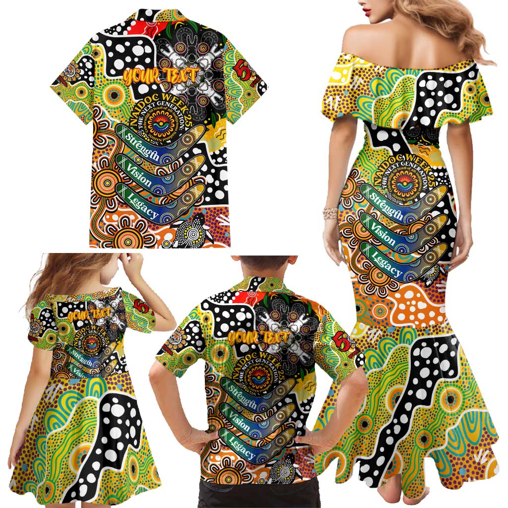 Personalised Tigers NRL Celebrating 50 Years of Naidoc Family Matching Mermaid Dress and Hawaiian Shirt NAIDOC Week 2025 Aboriginal