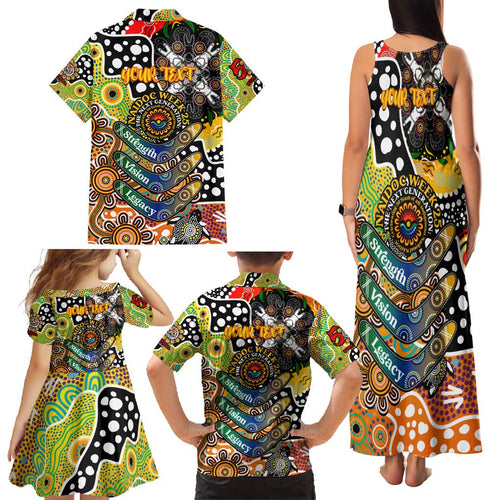 Personalised Tigers NRL Celebrating 50 Years of Naidoc Family Matching Tank Maxi Dress and Hawaiian Shirt NAIDOC Week 2025 Aboriginal