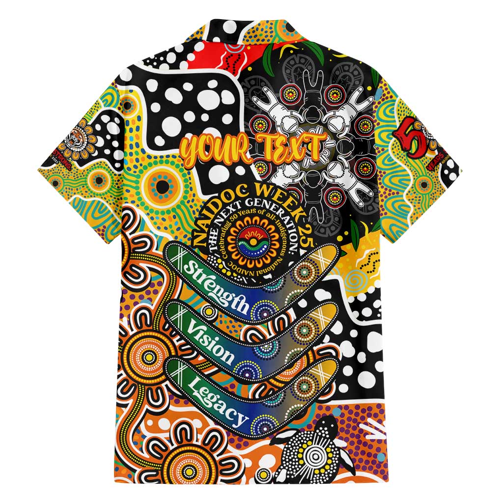 Personalised Tigers NRL Celebrating 50 Years of Naidoc Family Matching Tank Maxi Dress and Hawaiian Shirt NAIDOC Week 2025 Aboriginal