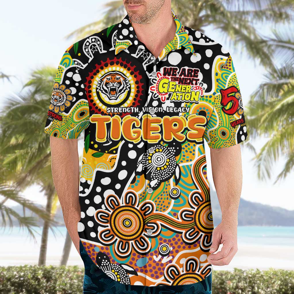 Personalised Tigers NRL Celebrating 50 Years of Naidoc Hawaiian Shirt NAIDOC Week 2025 Aboriginal