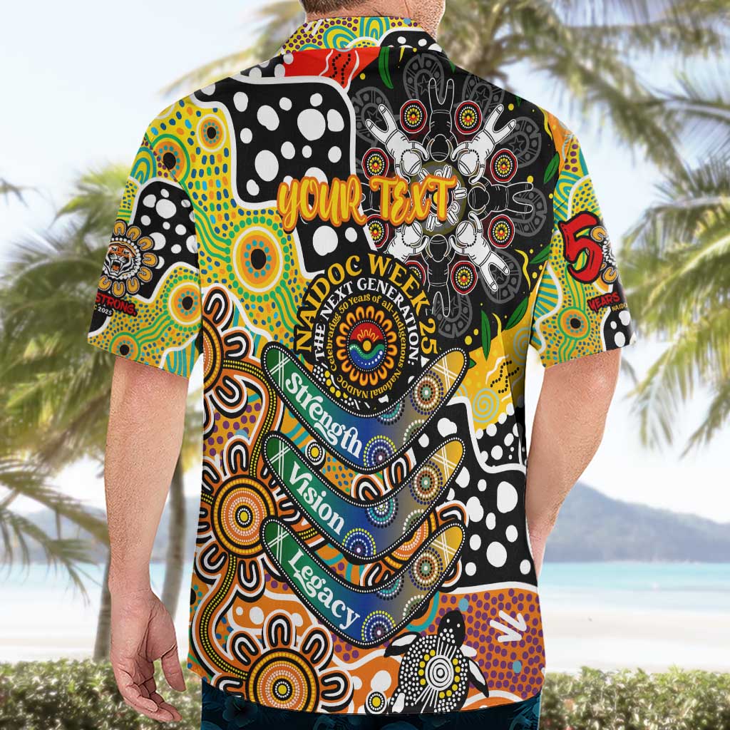 Personalised Tigers NRL Celebrating 50 Years of Naidoc Hawaiian Shirt NAIDOC Week 2025 Aboriginal