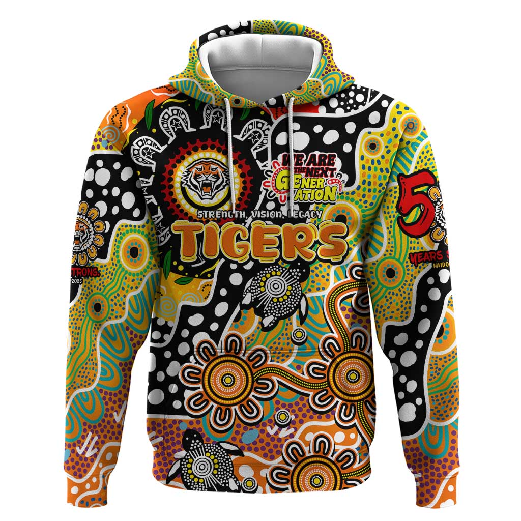 Personalised Tigers NRL Celebrating 50 Years of Naidoc Hoodie NAIDOC Week 2025 Aboriginal