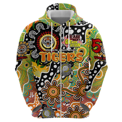 Personalised Tigers NRL Celebrating 50 Years of Naidoc Hoodie NAIDOC Week 2025 Aboriginal