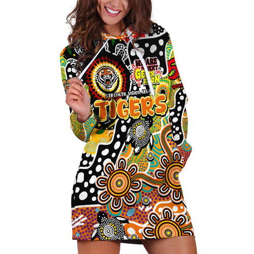 Personalised Tigers NRL Celebrating 50 Years of Naidoc Hoodie Dress NAIDOC Week 2025 Aboriginal