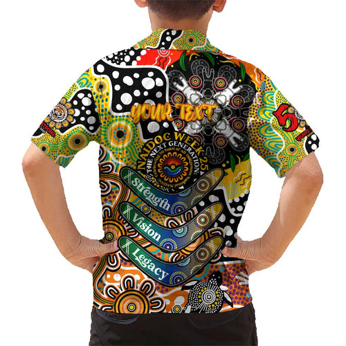 Personalised Tigers NRL Celebrating 50 Years of Naidoc Kid Hawaiian Shirt NAIDOC Week 2025 Aboriginal