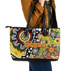 Tigers NRL Celebrating 50 Years of Naidoc Leather Tote Bag NAIDOC Week 2025 Aboriginal