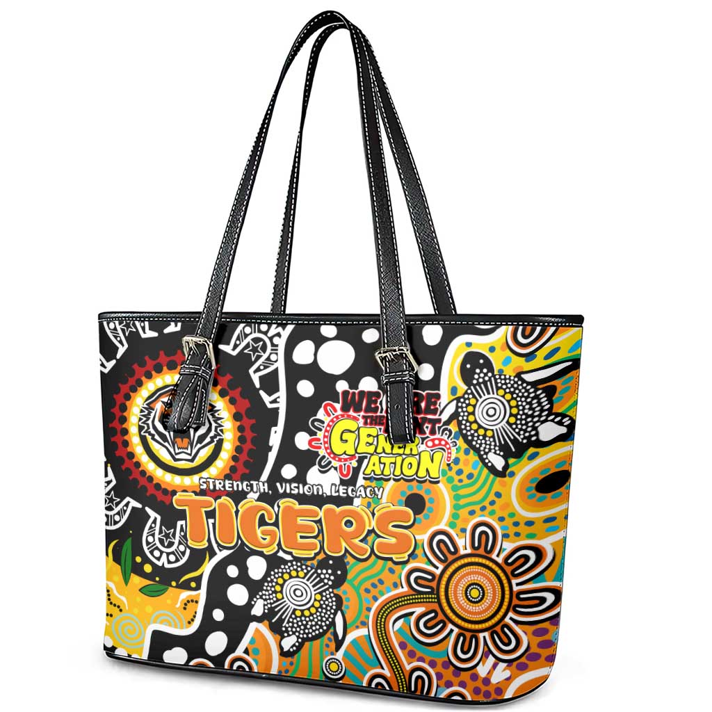 Tigers NRL Celebrating 50 Years of Naidoc Leather Tote Bag NAIDOC Week 2025 Aboriginal