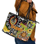 Tigers NRL Celebrating 50 Years of Naidoc Leather Tote Bag NAIDOC Week 2025 Aboriginal
