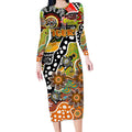 Personalised Tigers NRL Celebrating 50 Years of Naidoc Long Sleeve Bodycon Dress NAIDOC Week 2025 Aboriginal
