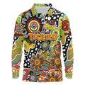Personalised Tigers NRL Celebrating 50 Years of Naidoc Long Sleeve Polo Shirt NAIDOC Week 2025 Aboriginal