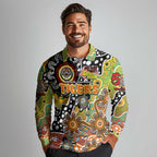 Personalised Tigers NRL Celebrating 50 Years of Naidoc Long Sleeve Polo Shirt NAIDOC Week 2025 Aboriginal