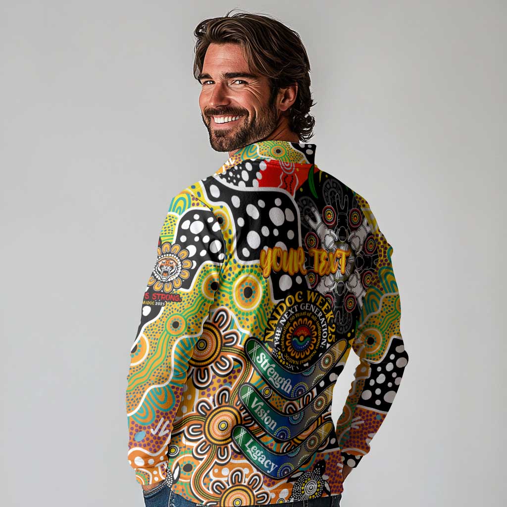 Personalised Tigers NRL Celebrating 50 Years of Naidoc Long Sleeve Polo Shirt NAIDOC Week 2025 Aboriginal