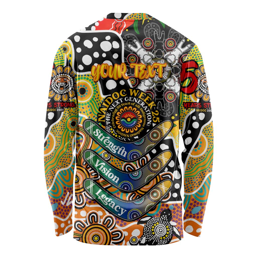 Personalised Tigers NRL Celebrating 50 Years of Naidoc Long Sleeve Shirt NAIDOC Week 2025 Aboriginal