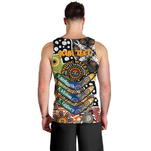 Personalised Tigers NRL Celebrating 50 Years of Naidoc Men Tank Top NAIDOC Week 2025 Aboriginal