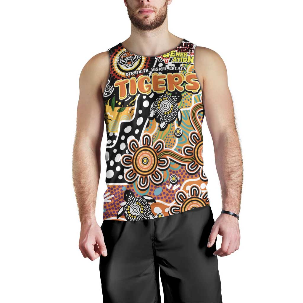 Personalised Tigers NRL Celebrating 50 Years of Naidoc Men Tank Top NAIDOC Week 2025 Aboriginal