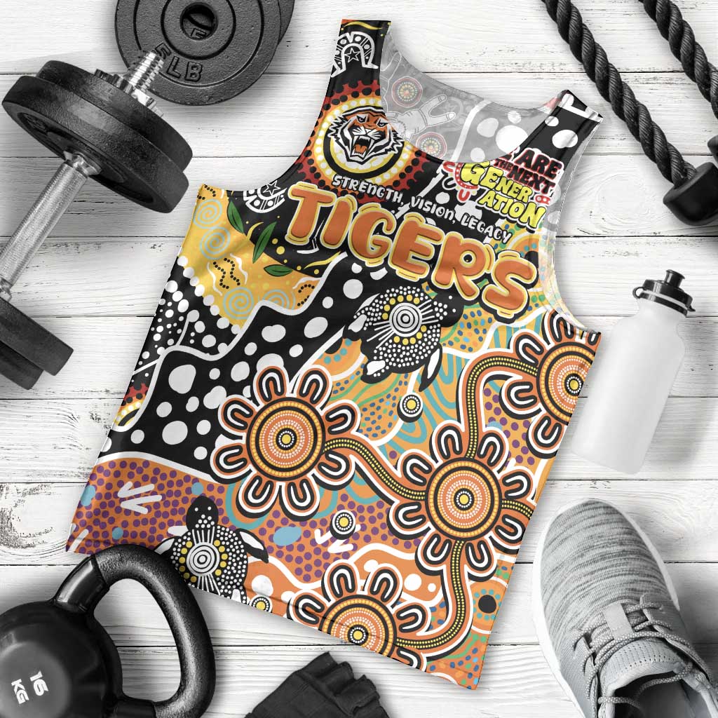 Personalised Tigers NRL Celebrating 50 Years of Naidoc Men Tank Top NAIDOC Week 2025 Aboriginal