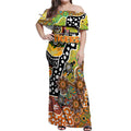 Personalised Tigers NRL Celebrating 50 Years of Naidoc Off Shoulder Maxi Dress NAIDOC Week 2025 Aboriginal