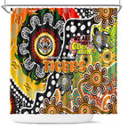Tigers NRL Celebrating 50 Years of Naidoc Shower Curtain NAIDOC Week 2025 Aboriginal