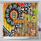 Tigers NRL Celebrating 50 Years of Naidoc Shower Curtain NAIDOC Week 2025 Aboriginal